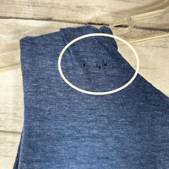 J. Jill 3X Layered Tank Asymmetrical Hem Top Linen Blend Navy Blue - Picture 4 of 4